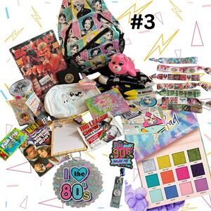 I love the 80s Gift Box, 1980s themed gift basket three